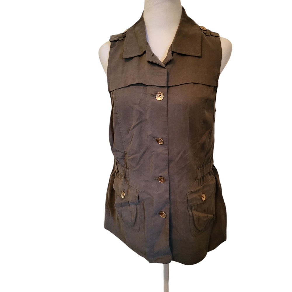 Chico's Utility Vest Green sz 0